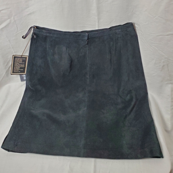 Révue Vintage 90s Black Suede Pencil Skirt Size 10 - Picture 2 of 12